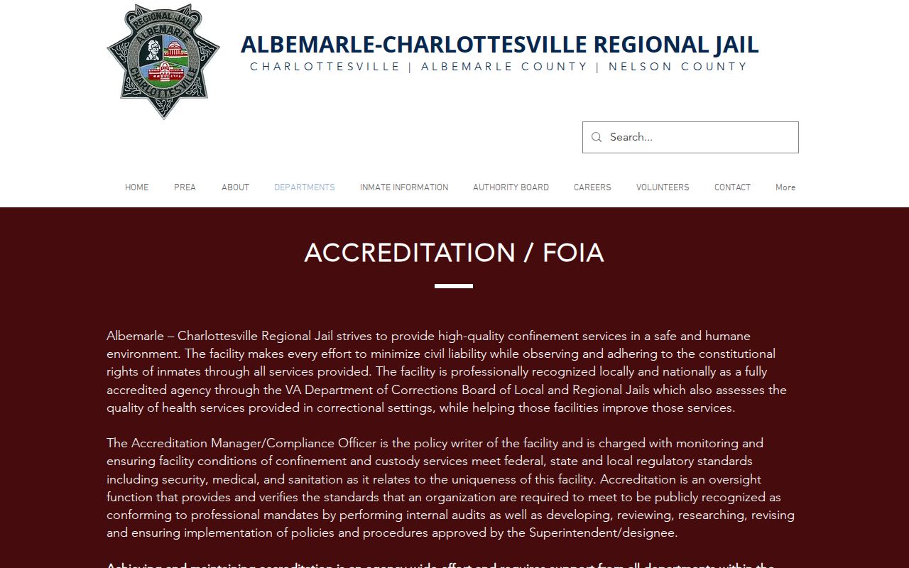 ACRJ request channel for Albemarle County released mugshots
